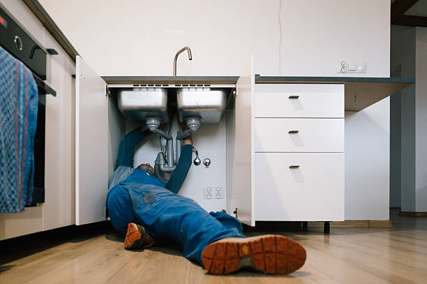 Professional Drain Cleaning technician working in Golden, TX